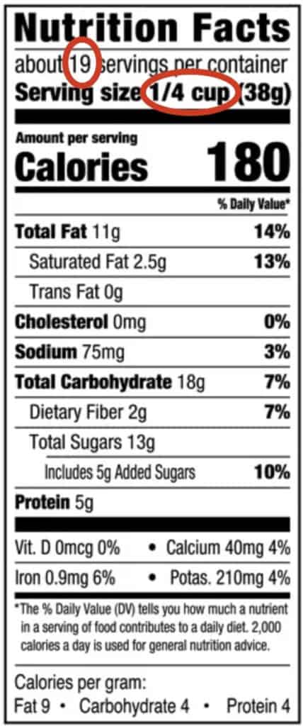 serving size example